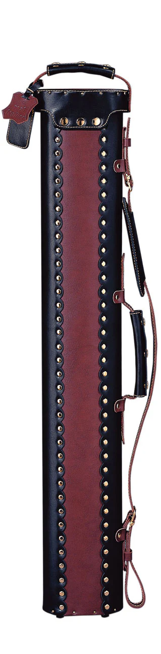 Instroke Leather Cowboy Black/Chestnut 2x2 Pool Cue Case - LC2X2BC - Image 3