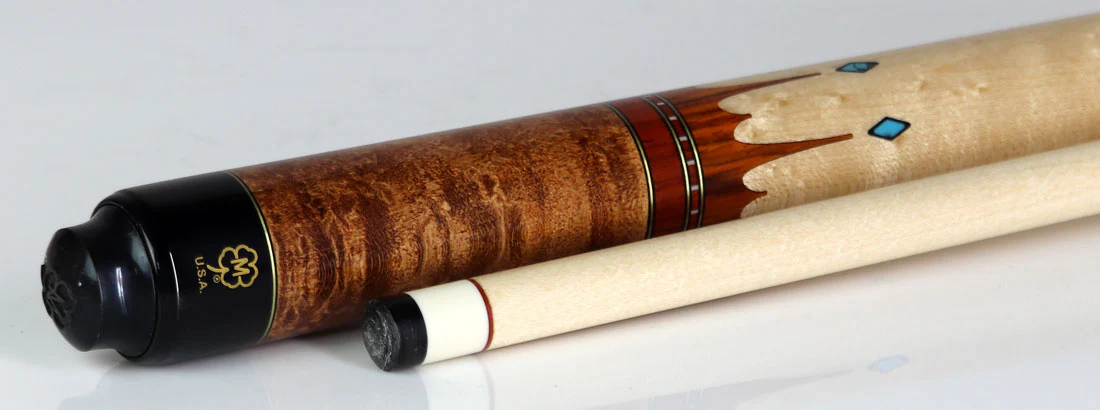 McDermott G Series Dark Cherry Stained Maple with Birdseye Maple Wrapless Pool Cue - G407 - Image 5