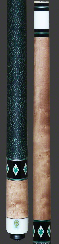 McDermott G Series Birdseye Maple with Green Clover Inlays Pool Cue - G436 - Image 4