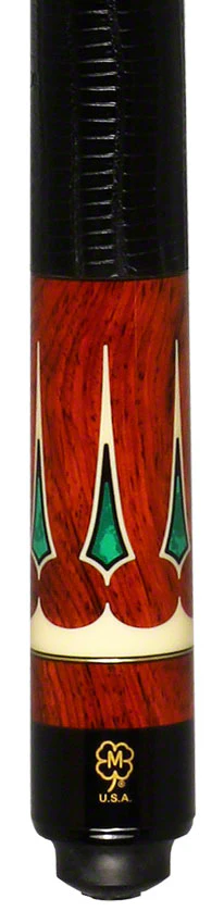 McDermott G Series Cocobolo Forearm with Green Lizard/Black/Bone Points and Inlays Pool Cue - G706 - Image 4