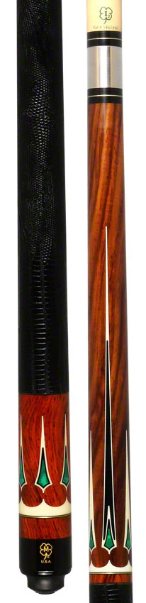 McDermott G Series Cocobolo Forearm with Green Lizard/Black/Bone Points and Inlays Pool Cue - G706 - Image 5