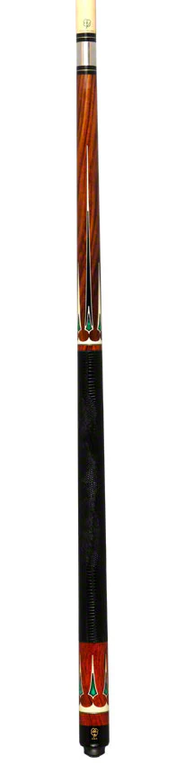 McDermott G Series Cocobolo Forearm with Green Lizard/Black/Bone Points and Inlays Pool Cue - G706 - Image 6