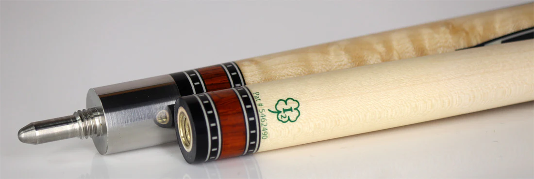 McDermott G Series Birdseye Maple Forearm with cocobolo/Black/Brass Points Pool Cue - G707 - Image 3