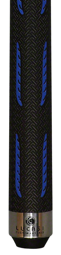 Lucasi Hybrid Genesis Blue and Metallic Silver Pool Cue with Sport Wrap - L-H10 - Image 4