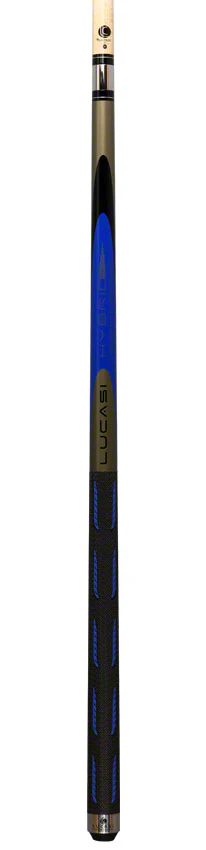Lucasi Hybrid Genesis Blue and Metallic Silver Pool Cue with Sport Wrap - L-H10 - Image 6