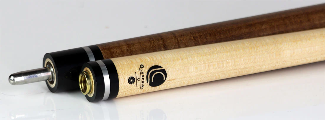 Lucasi Hybrid Brazilian Nut Brown-Stained Maple and Silver Rings Pool Cue with Sport Wrap - LHE20 - Image 3