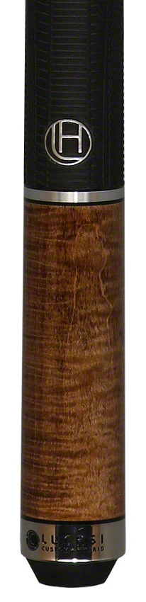 Lucasi Hybrid Brazilian Nut Brown-Stained Maple and Silver Rings Pool Cue with Sport Wrap - LHE20 - Image 4