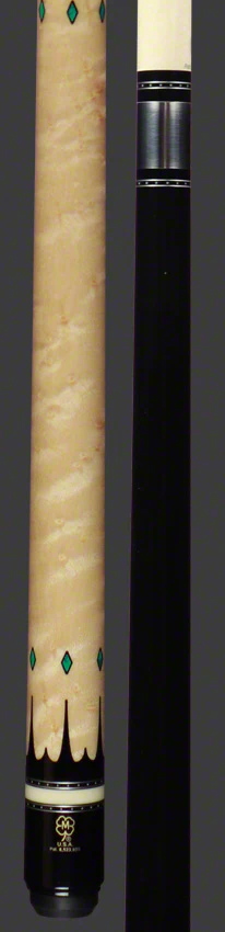 McDermott H Series Black Urethane Forearm with Birdseye Maple Wrapless Pool Cue - H851 - Image 3