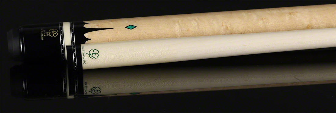 McDermott H Series Black Urethane Forearm with Birdseye Maple Wrapless Pool Cue - H851 - Image 6