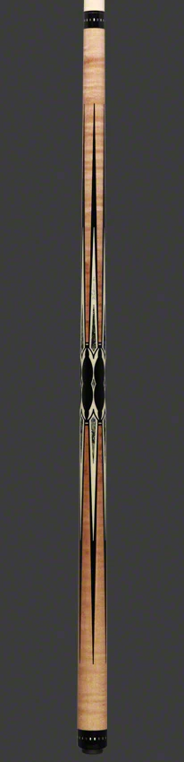 Pechauer Limited Edition Natural Stained Maple with Sim. Ivory and Abalone Points Pool Cue - PL23 - Image 4