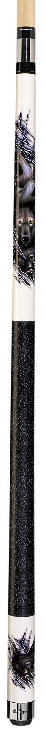Players  White with Howling Wolf Graphic Pool Cue - DCWWP - Image 3
