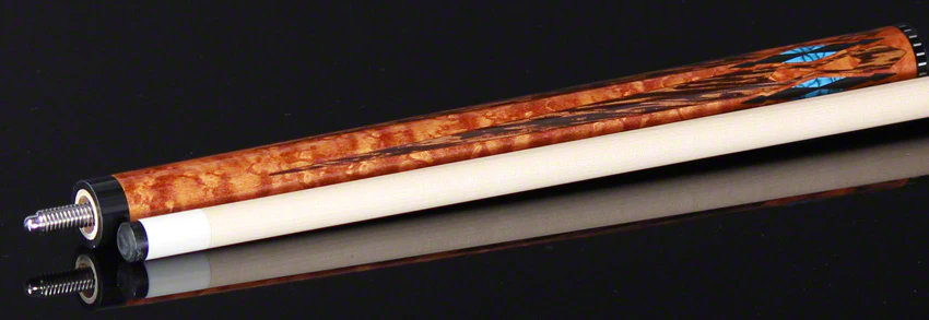 PureX Technology Pool Cue - Antique Birdseye Maple with Black Palm and Blue Recon Graphics - HXTE2 - Image 4
