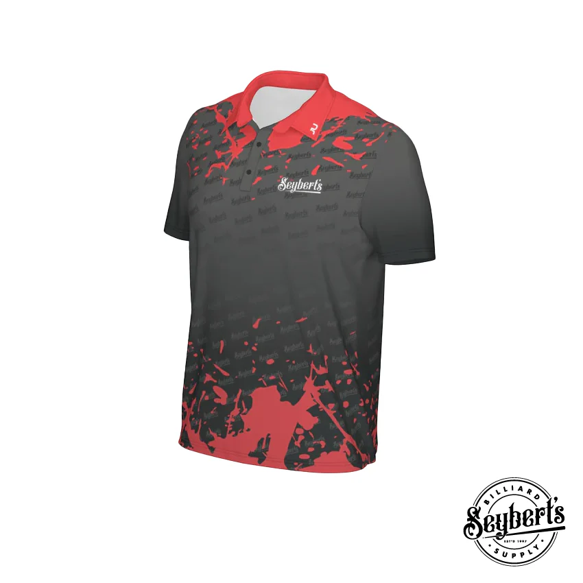 Seybert's Black and Red Splash Polo - Image 7